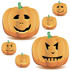 Image showing  Halloween pumpkins