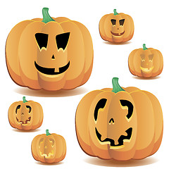 Image showing  Halloween pumpkins