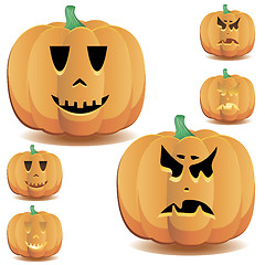 Image showing  Halloween pumpkins