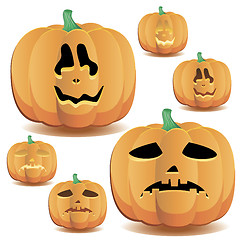 Image showing  Halloween pumpkins