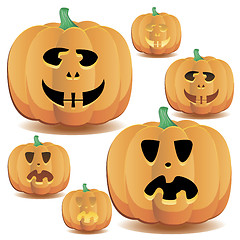Image showing  Halloween pumpkins