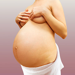 Image showing part of pregnant woman l