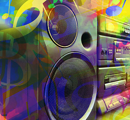 Image showing Colorful music background