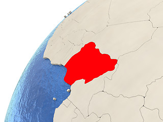 Image showing Nigeria on globe