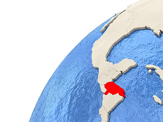 Image showing Honduras on globe