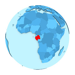 Image showing Gabon on globe isolated