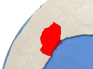 Image showing Tanzania on globe