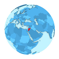 Image showing Jordan on globe isolated