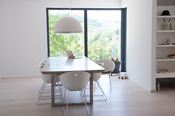 Image showing laptop on a kitchen table