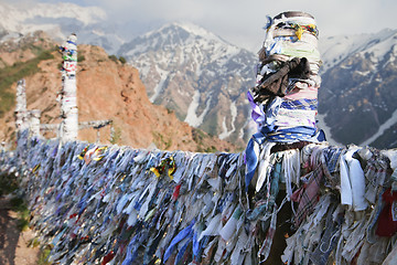 Image showing Buddhist prayer ribbons