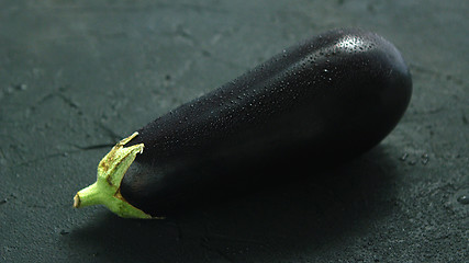 Image showing Wet single eggplant