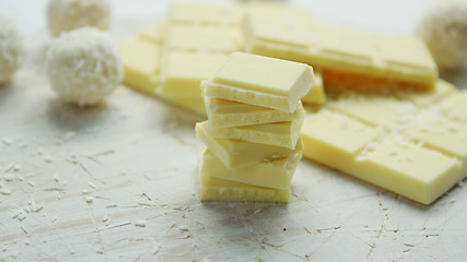 Image showing White chocolate and sweets