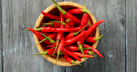 Image showing Bowl of bright chili pepper