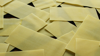 Image showing Sheets of dough for lasagne