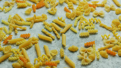 Image showing Different macaroni laid in disorder