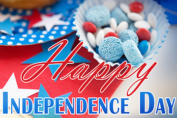 Image showing candies with star decoration on independence day