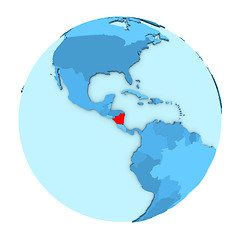 Image showing Nicaragua on globe isolated