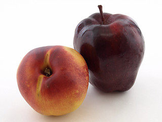 Image showing Peach and Apple