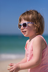 Image showing little girl at beach