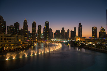 Image showing musical fountain in Dubai