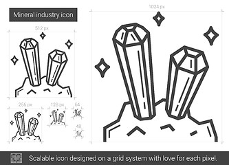 Image showing Mineral industry line icon.