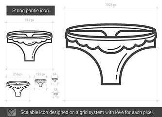 Image showing String pantie line icon.