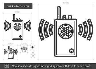 Image showing Walkie talkie line icon.