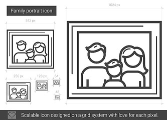 Image showing Family portrait line icon.