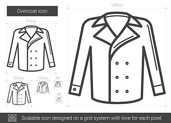 Image showing Overcoat line icon.