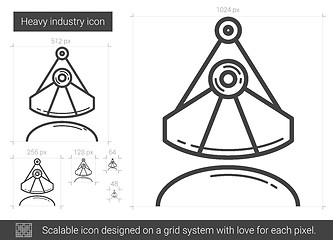 Image showing Heavy industry line icon.