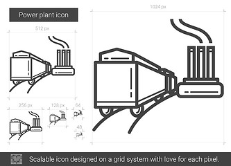 Image showing Power plant line icon.