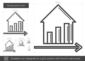 Image showing New price line icon.