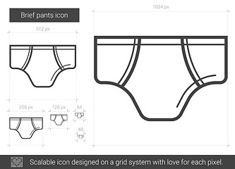 Image showing Brief pants line icon.