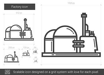 Image showing Factory line icon.