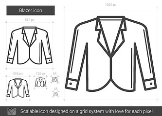 Image showing Blazer line icon.