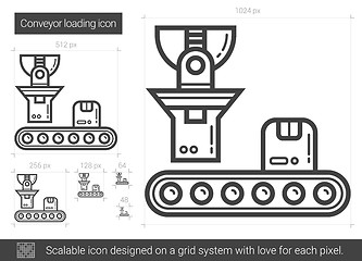 Image showing Conveyor loading line icon.