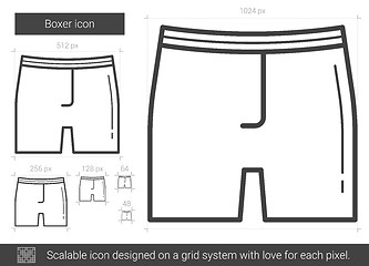 Image showing Boxer line icon.