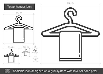 Image showing Towel hanger line icon.