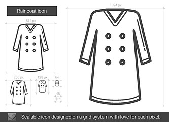Image showing Raincoat line icon.