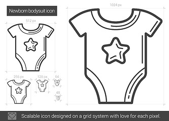 Image showing Newborn bodysuit line icon.