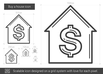 Image showing Buy a house line icon.