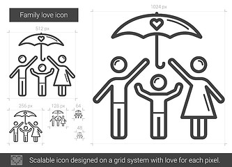 Image showing Family love line icon.