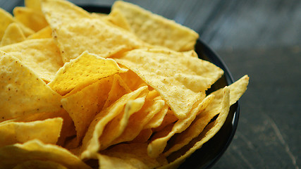 Image showing Plate full of nachos 