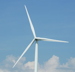 Image showing close up of a windturbine