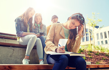 Image showing student girl suffering of classmates mockery