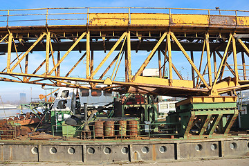 Image showing Crane at Barge