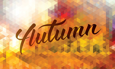 Image showing Vector Polygonal Autumn Background