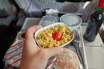 Image showing Airline food consumed