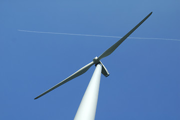 Image showing close up of a windturbine