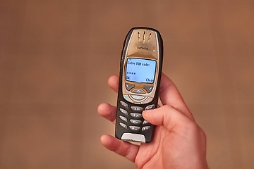 Image showing Old Nokia mobile phone